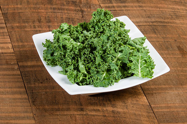 istock Bowl of chopped curly kale 538621253