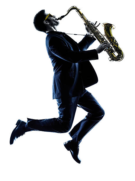 istock man saxophonist playing saxophone player  silhouette 538622443