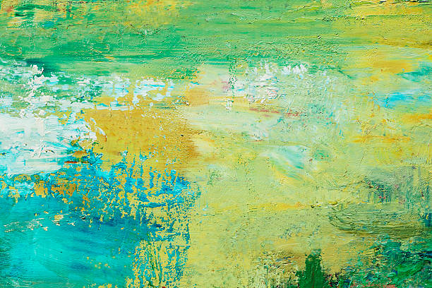 istock Abstract painted yellow and green art backgrounds. 538622835