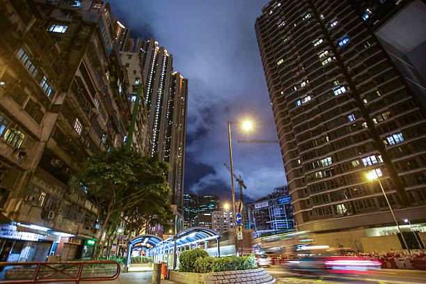 istock Hong Kong night street view. 538640230