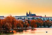 View of Prague Castle with St. Vitus Cathedral, Czech Republic