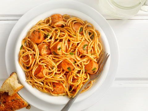 Stir Fried Spaghetti with Clams and Garlic and Chilli - Fusion food style