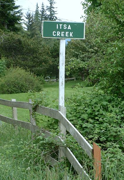 istock Funny Sign For A Creek 538642686