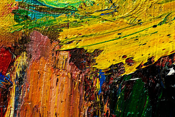 istock Abstract dynamic  painted yellow green and red art backgrounds. 538643885