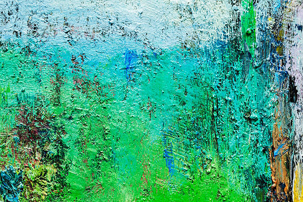 istock Abstract painted green and blue art backgrounds. 538643905