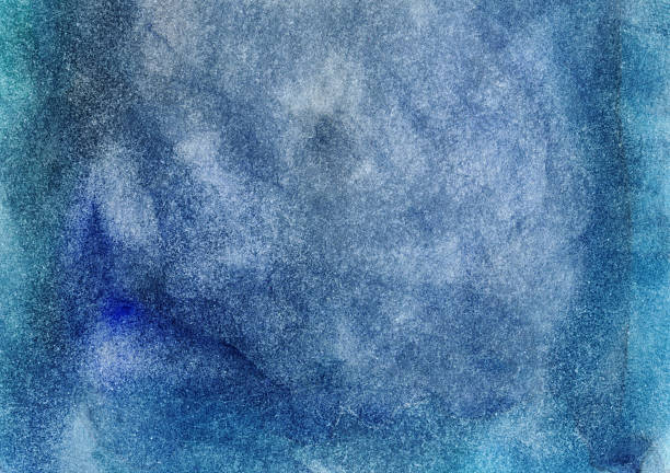 istock Dark blue mottled watercolor background 538645081