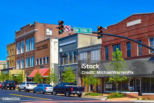 istock Small Town Shops 538645246