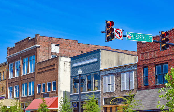 istock Small Town Main Street 538645360