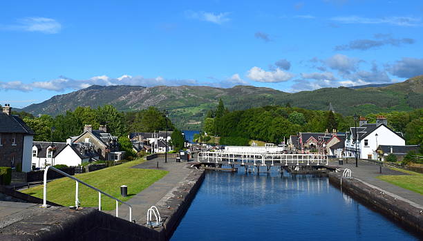 Fort Augustus Fort Augustus and the Caledonian canal fort augustus stock pictures, royalty-free photos & images