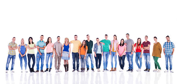 istock Large group of smiling young people. 538646499