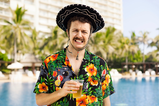 Tourist at a beach resort