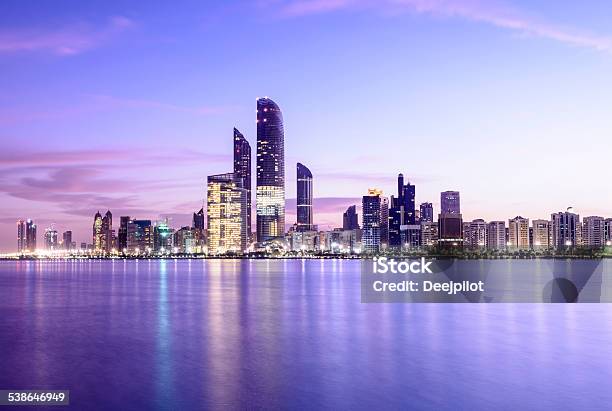 Abu Dhabi City Skyline United Arab Emirates Stock Photo - Download Image Now - Abu Dhabi, Urban Skyline, Night