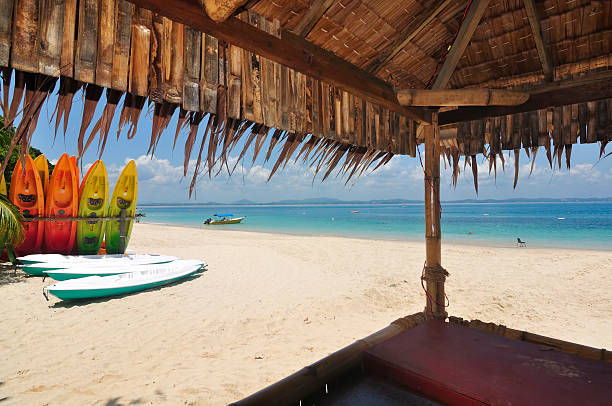 istock View From Beachbar on a Tropical Island, selective Focus 538647432