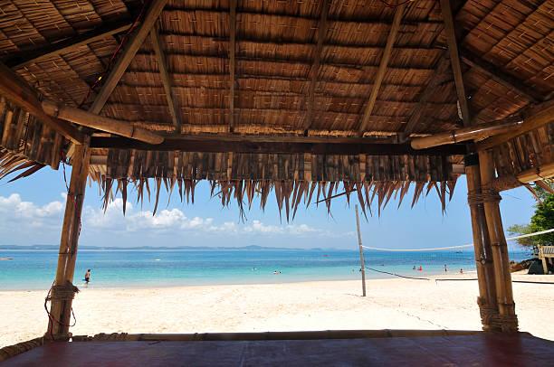 View From Beachbar on a Tropical Island, selective Focus