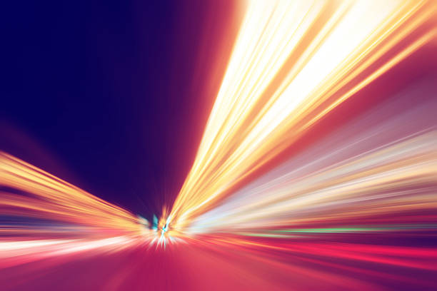 istock Motion blurred image of traffic lights on the road. 538648090