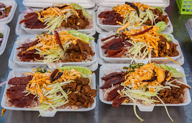 istock Fried rice with shrimp paste,Thailand market. 538650801