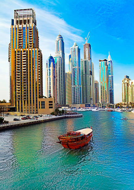 istock Boat in Dubai Marina 538651793