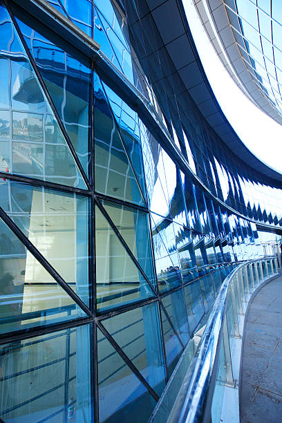 istock Glass curtain wall of modern office building 538651884