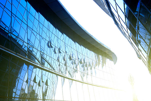 istock Glass curtain wall of modern office building 538651932