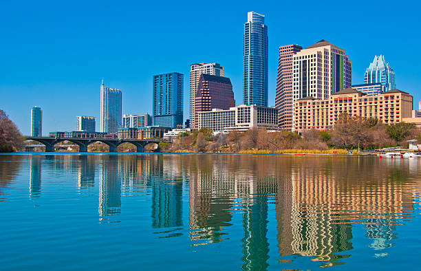 istock Middle of Town lake Austin Syline mirror reflections blue sky 538652789