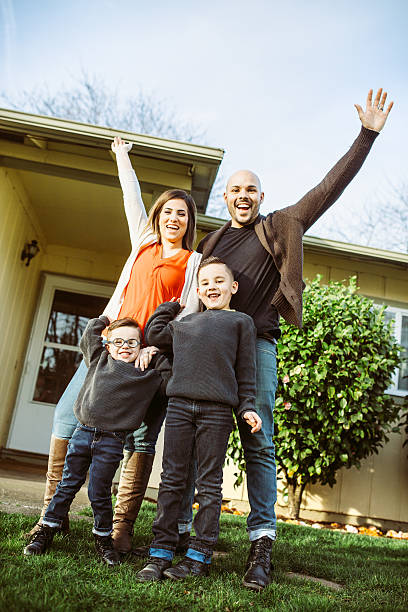 istock Happy Family with New Home 538653489