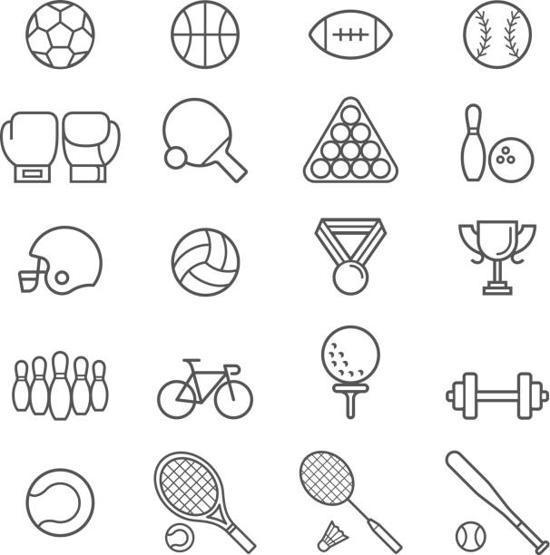 illustrations, cliparts, dessins animés et icônes de ensemble d’icônes sportives. - snooker
