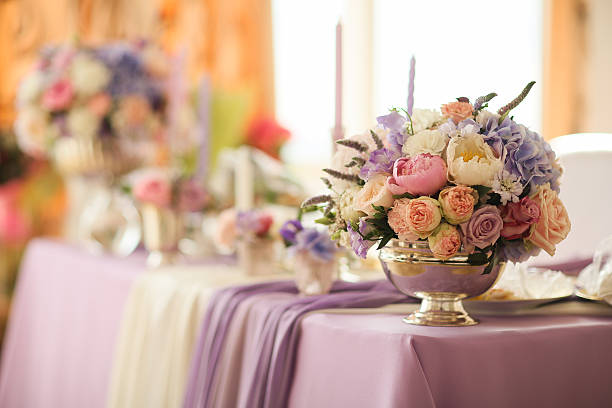 istock flower arrangement in silver bowl with pink peonies and hydrangea 538656090