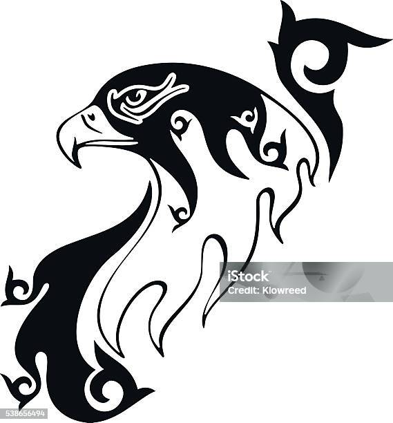 Tattoo Of An Eagle Mens Tattoo Womens Tattoo Stock Illustration - Download Image Now - Abstract, Aggression, Animal