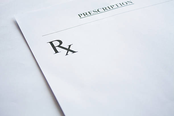 istock RX prescription form on white background 538660670
