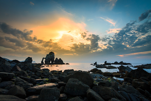 The Stone Cathedral in San Juan de Gaztelugatxe, Basque Country, Spain