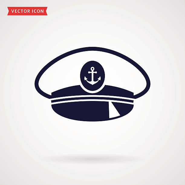 illustrations, cliparts, dessins animés et icônes de casquette de capitaine. vecteur icône. - capitaine