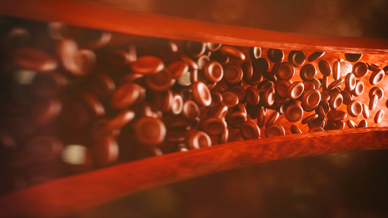 Células de sangre que fluyen photo