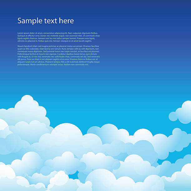 ilustrações de stock, clip art, desenhos animados e ícones de céu azul com nuvens - sky beauty in nature cloudscape cloud