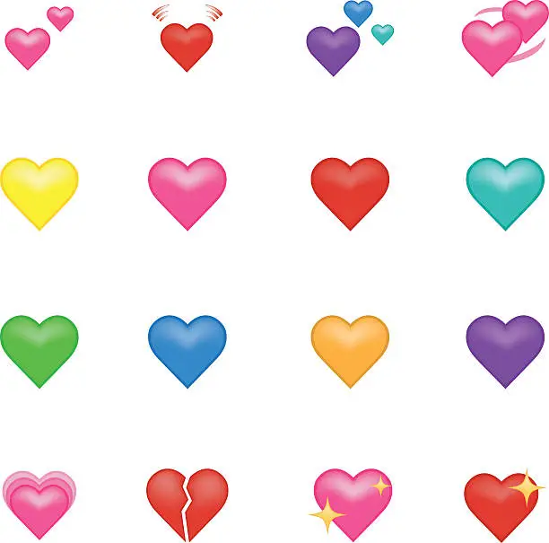 Vector illustration of Heart emoji.