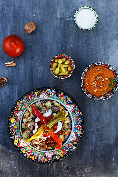 istock Turkish Kebab iskender doner in tradishional plates 538671058