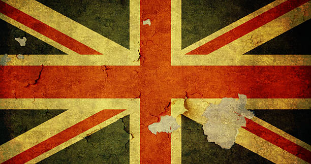 drapeau de britannique - deterioro photos et images de collection