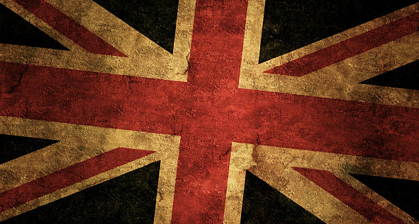drapeau de britannique - deterioro photos et images de collection