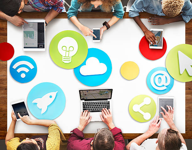 istock Creative People Working Social Media Icon Concept 538674272