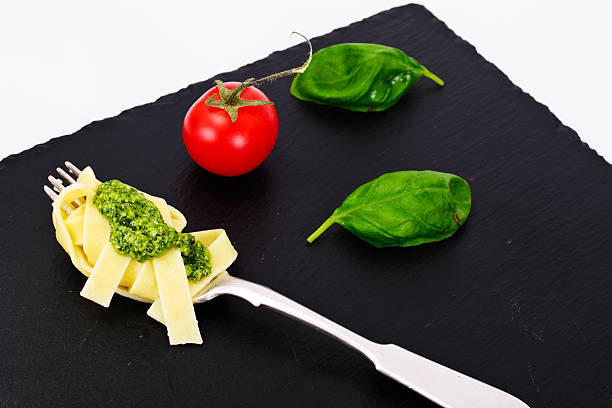 istock Fettuccine and Tagliatelle with Basil Pesto 538674516