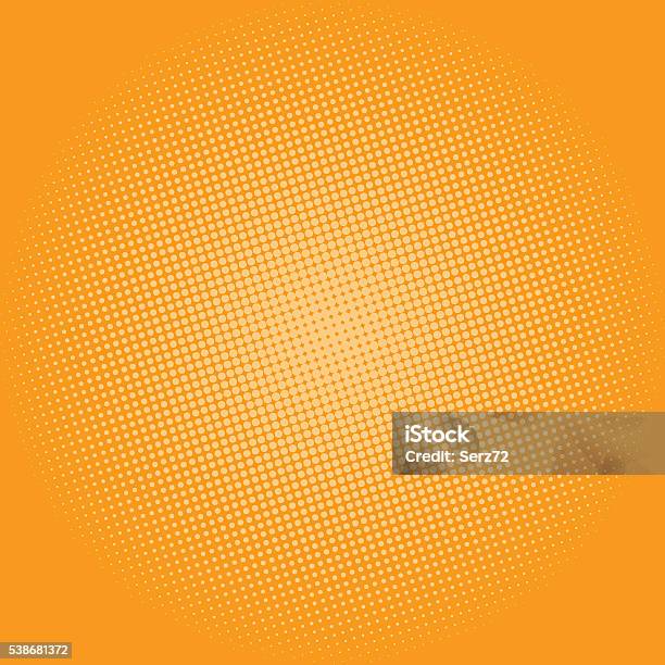 Dots On Yellow Background Pop Art Background Stock Illustration - Download Image Now - Backgrounds, Cartoon, Pop Art