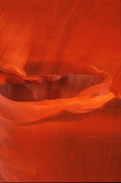 lower antelope comme vu dans un slot canyon - natural landmark outdoors vertical saturated color photos et images de collection