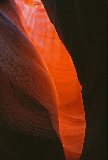 lower antelope canyon patrząc w rozetnijcie kanion - natural landmark outdoors vertical saturated color zdjęcia i obrazy z banku zdjęć