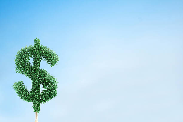 istock Financial growth and success on sky background 538683589