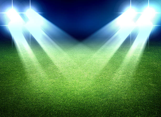 istock soccer field and the bright lights 538683637
