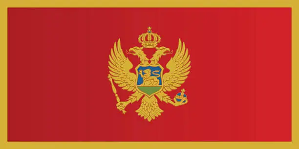 Vector illustration of Flag of Montenegro