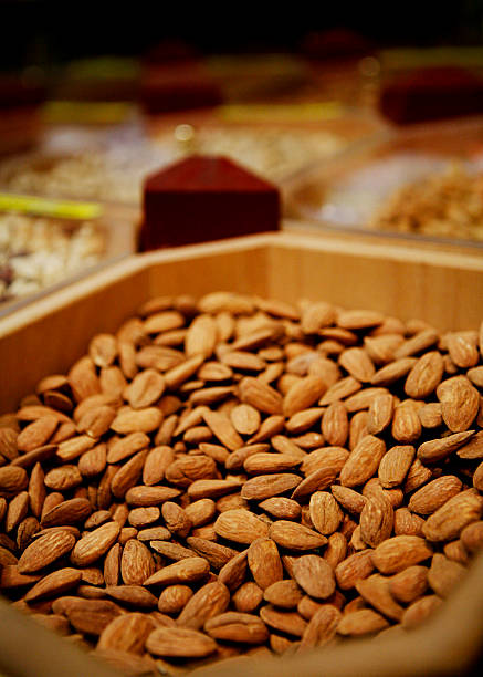 nuts almonds in a store