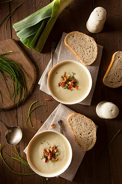 istock Homemade Creamy Potato and Leek Soup 538685729