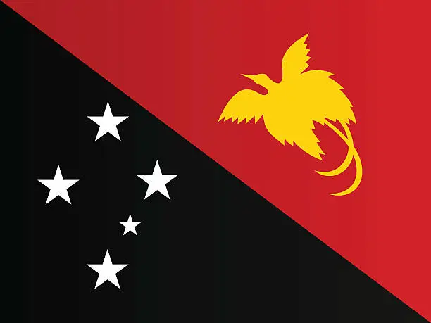 Vector illustration of Flag of Papua New Guinea