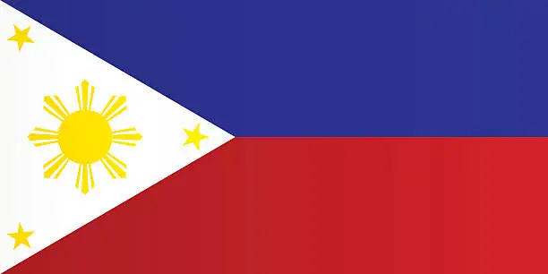 Vector illustration of Flag of Philippines