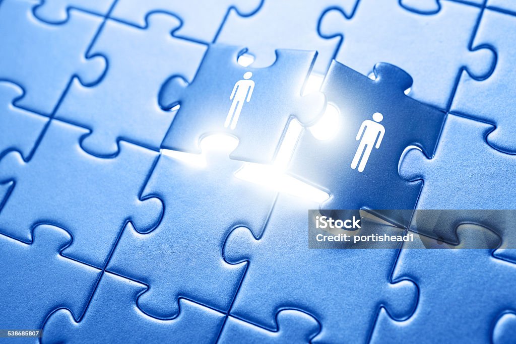 human resources human resources puzzle concept Human Capital Stock Photo